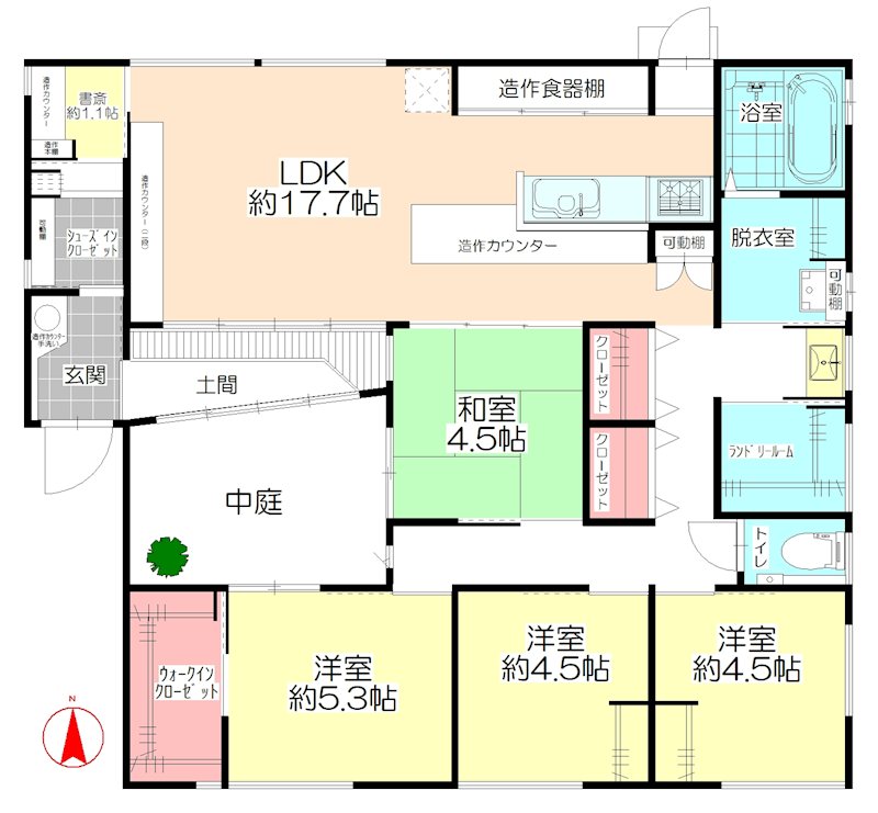 久山町猪野　戸建 間取図・土地図