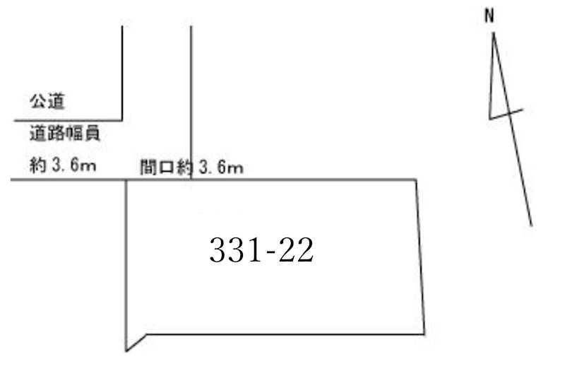 豊岡市高屋の物件 間取図・土地図
