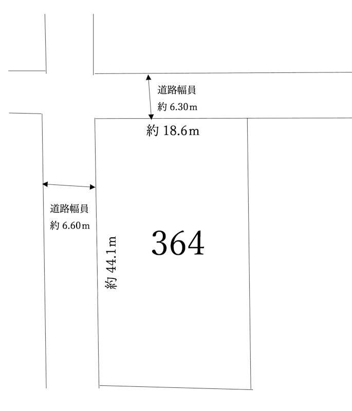 日高町鶴岡　売り土地 間取図・土地図
