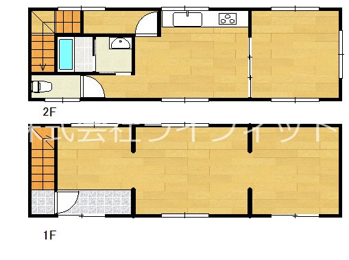 香住区余部中古住宅 間取図・土地図