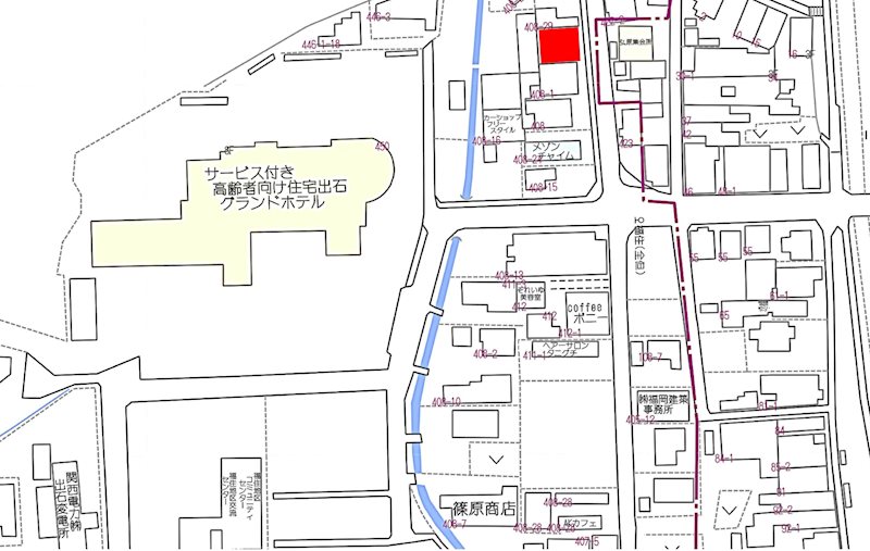 出石町福住土地 間取図・土地図