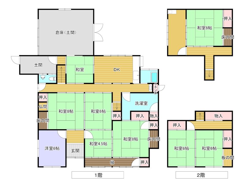 兵庫県朝来市新井 間取図・土地図