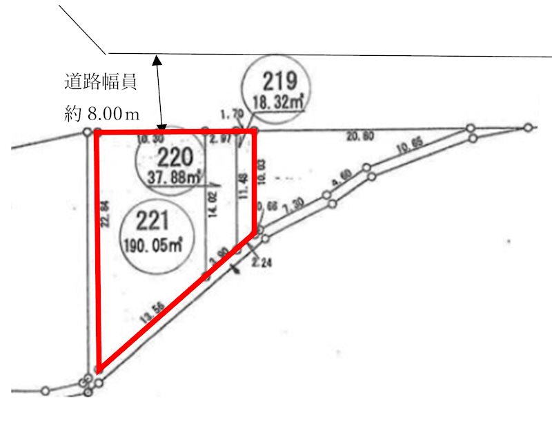 香住区山手の土地 間取図・土地図