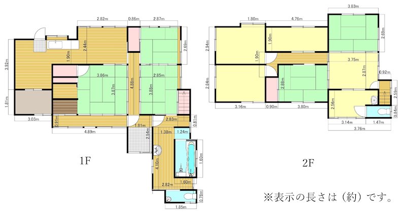 出石町寺坂の戸建て 間取図・土地図