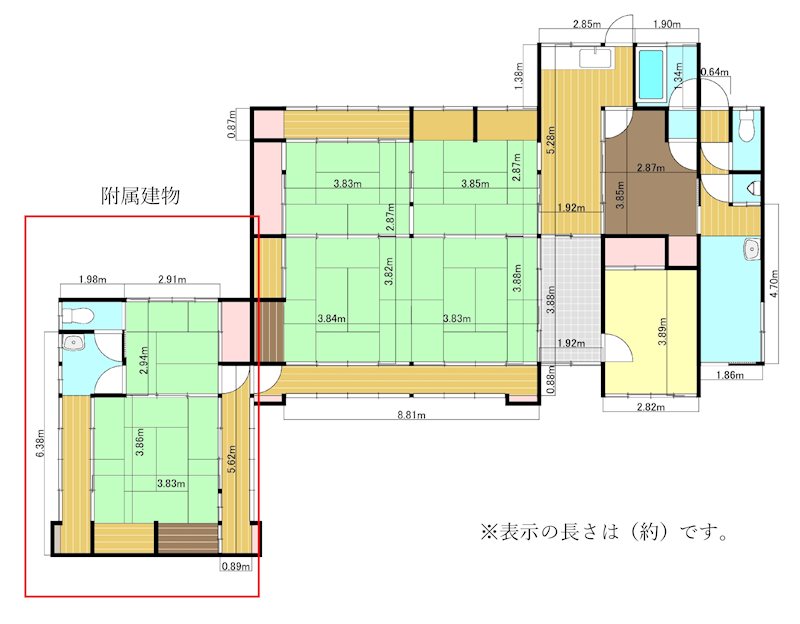 出石町谷山の戸建 間取図・土地図