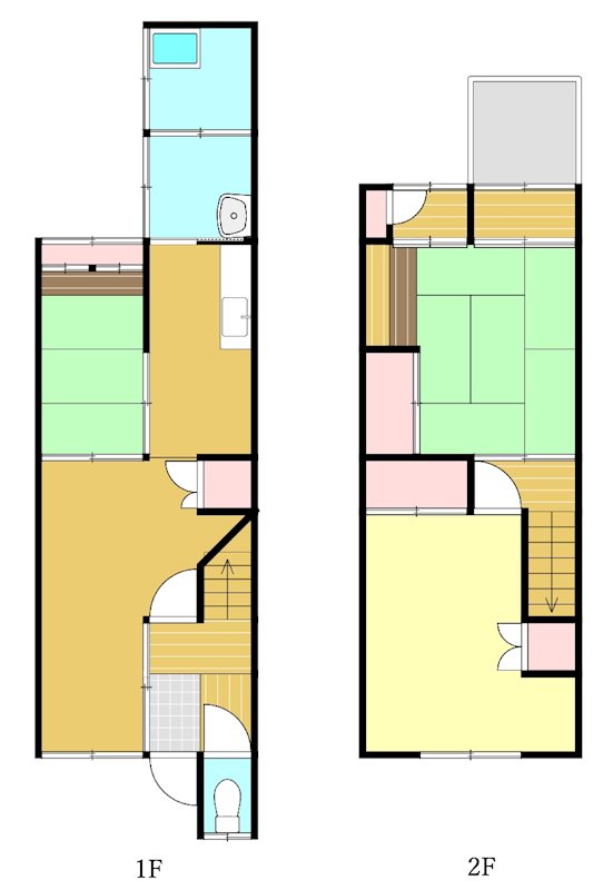 豊岡市出石町川原　空家 間取図・土地図