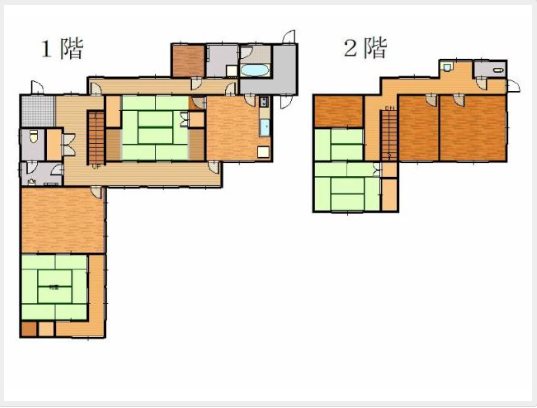 桜町の戸建て 間取図・土地図