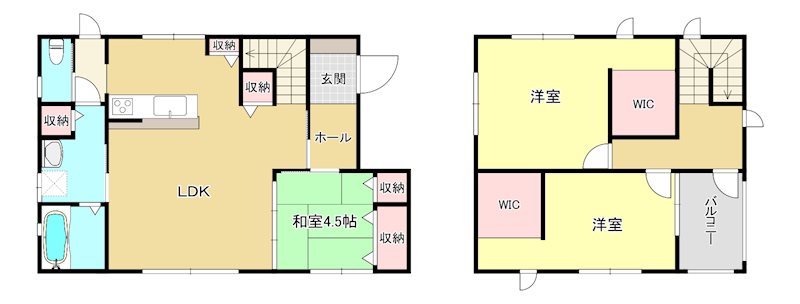 兵庫県朝来市和田山町枚田 間取図・土地図