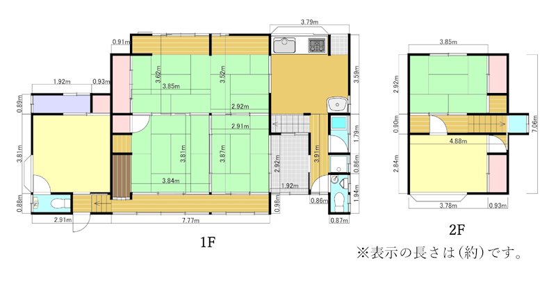 正法寺の戸建て 間取図・土地図