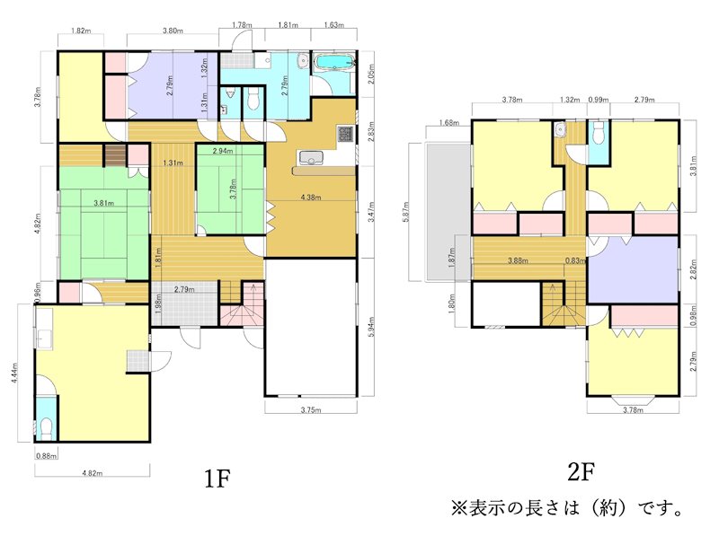 中陰の戸建て 間取図・土地図