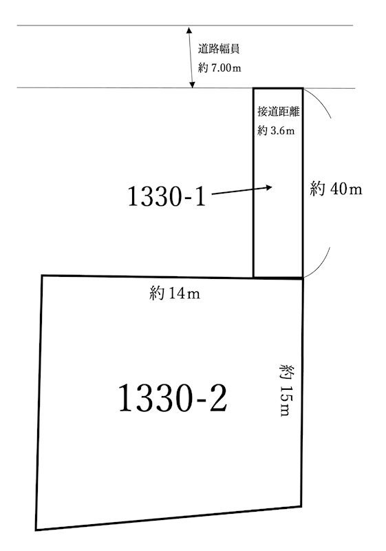 豊岡市竹野町竹野　土地 （農地可） 間取図・土地図