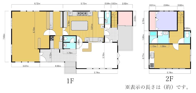 森の住居兼店舗 間取図・土地図