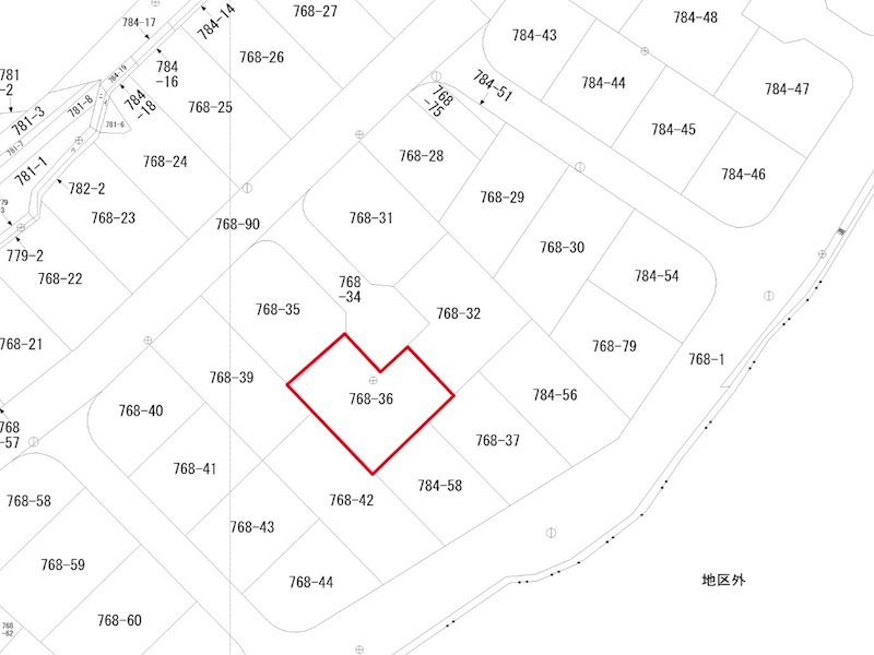 朝来市和田山町寺内の土地（63号） 間取図・土地図
