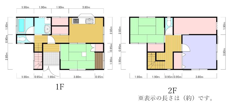 竹野町竹野の戸建て 間取図・土地図