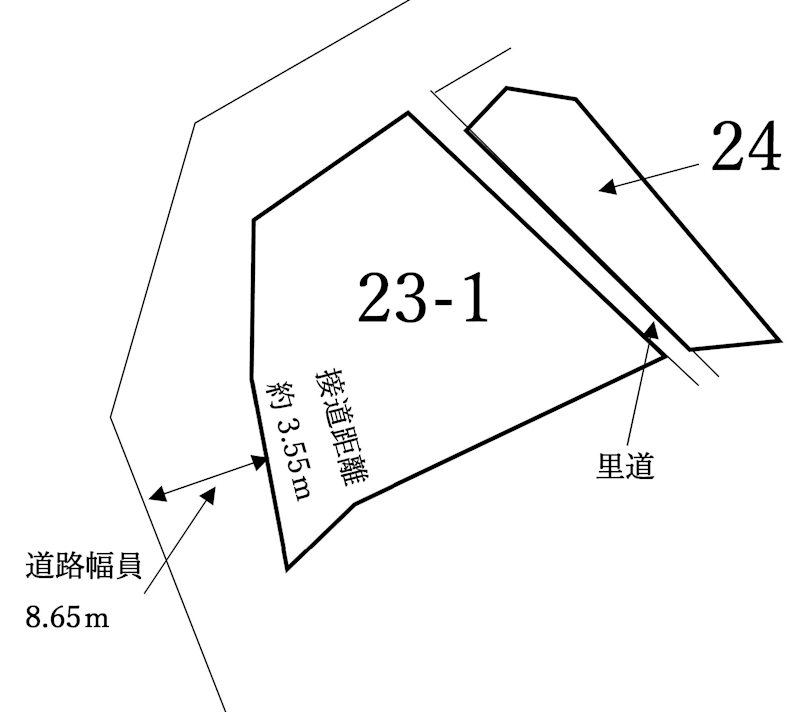 養父市八鹿町国木の土地 間取図・土地図