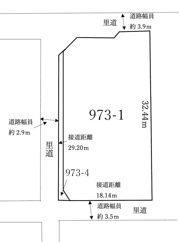 庄境の土地 間取図・土地図
