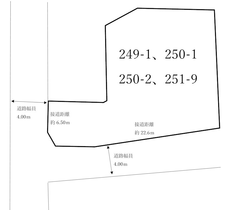 上陰の土地 間取図・土地図