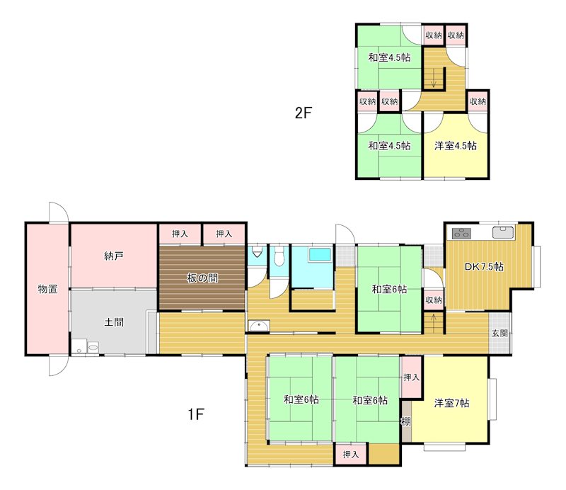 兵庫県朝来市新井 間取図・土地図