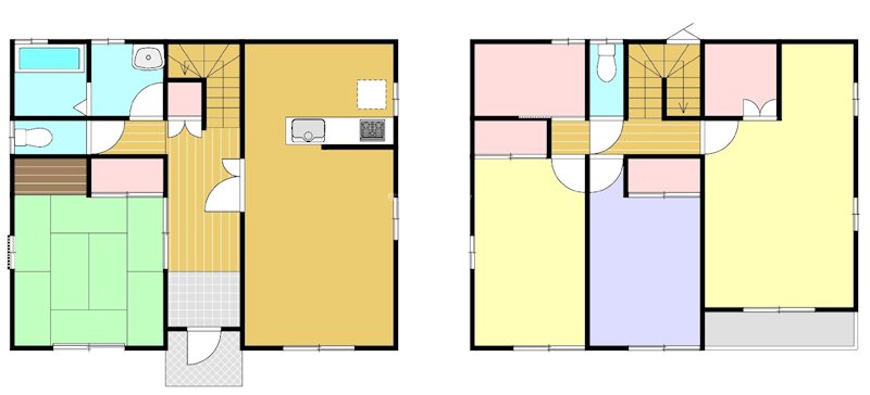 但東町南尾の戸建て 間取図・土地図