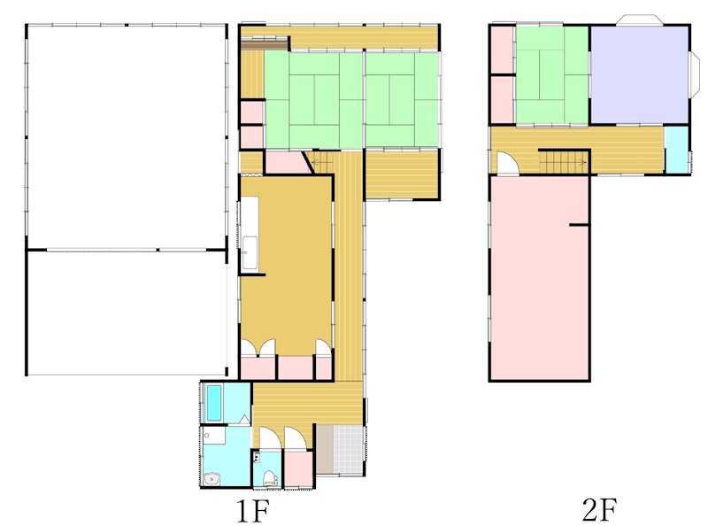 但東町中山の戸建て 間取図・土地図
