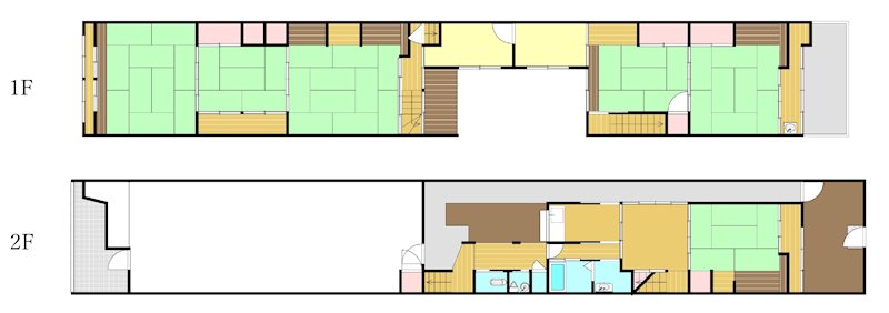 千代田町の店舗付居宅 間取図・土地図