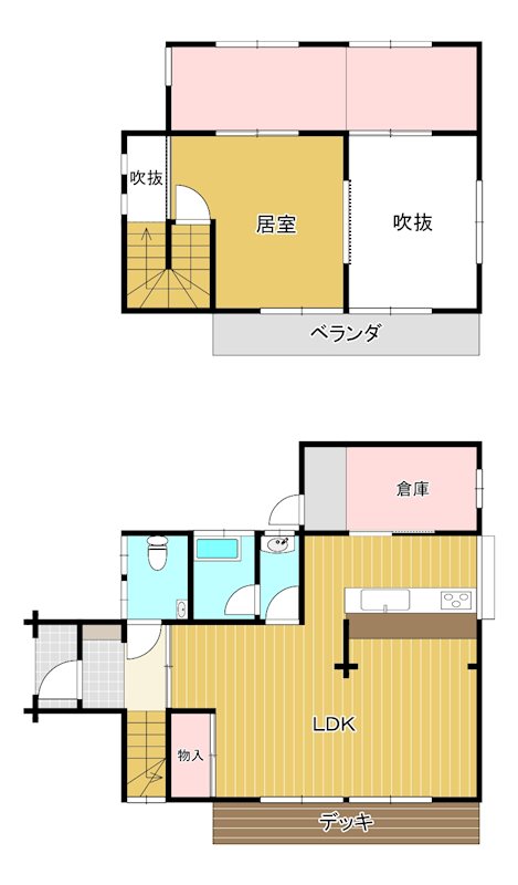 兵庫県養父市大屋町中 間取図・土地図