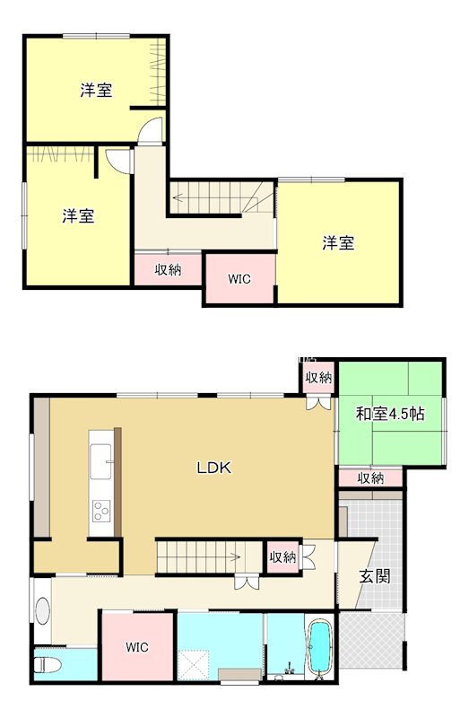 兵庫県朝来市和田山町枚田 間取図・土地図