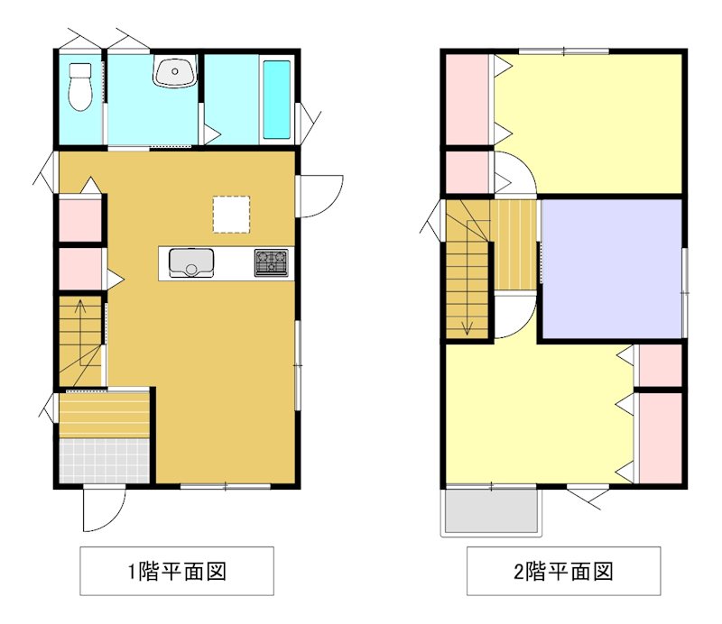 日撫の戸建て 間取図・土地図