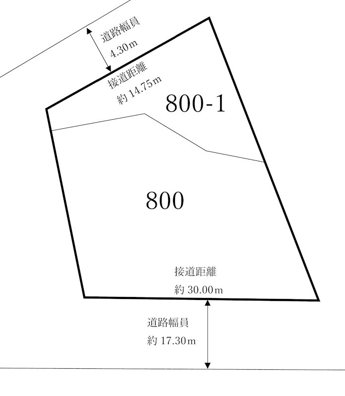 但東町久畑の土地 間取図・土地図