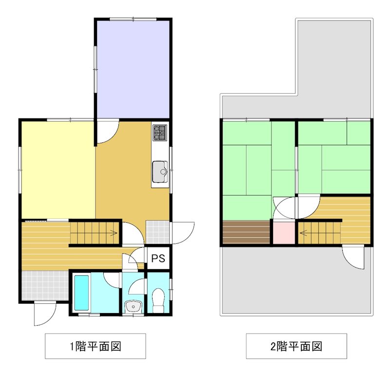 竹野町竹野戸建 間取図・土地図