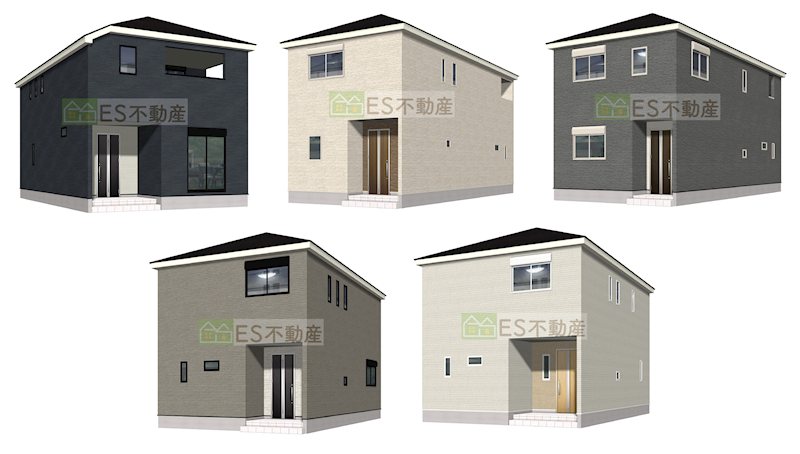 《クレイドルガーデン》大府市朝日町第3　新築分譲住宅　全5棟 完成予想図（外観）