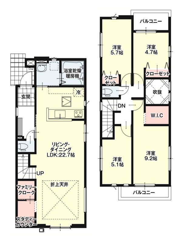 《LIGARE-KIS》緑区鳴海町3期　新築分譲住宅　限定1棟 間取図・土地図