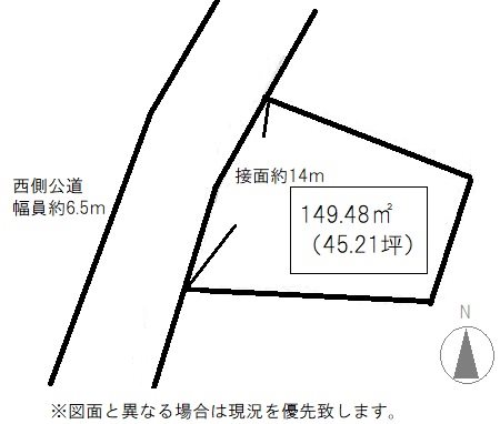 高松市宮脇町売り土地 間取り図