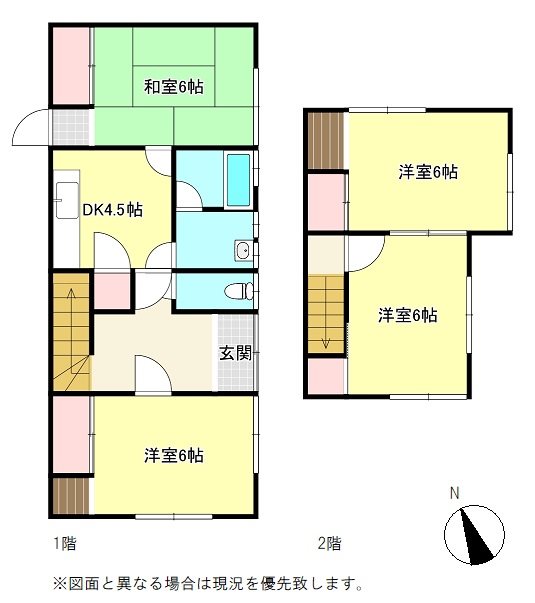 高松市一宮町借家 間取り図