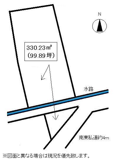 高松市伏石町売り土地 間取り図