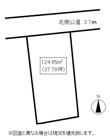 高松市香西北町売り土地 間取り図