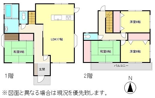 高松市木太町借家 間取り図