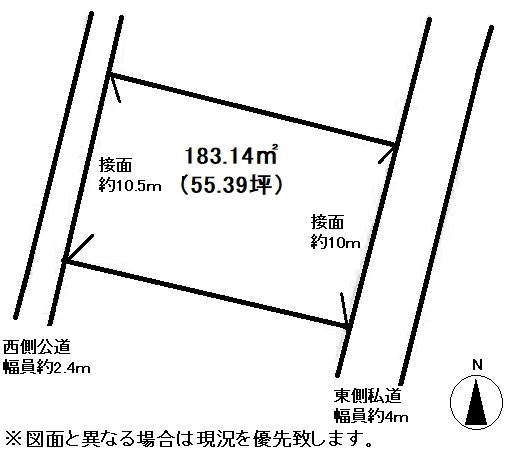 高松市多肥上町売り土地 間取り図