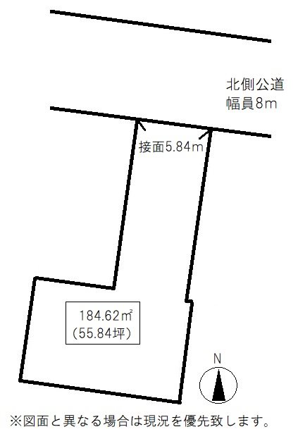 高松市藤塚町売り土地 間取り図