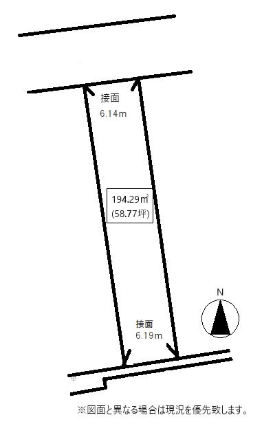 高松市扇町売り土地 間取り