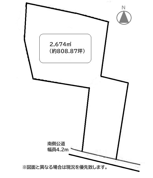 高松市東山崎町売り土地 間取り図