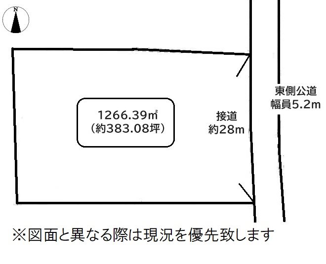 さぬき市造田売り土地 間取り図