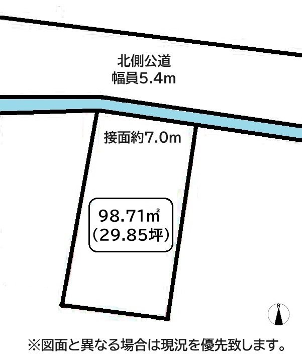 高松市西ハゼ町売り土地 間取図・土地図