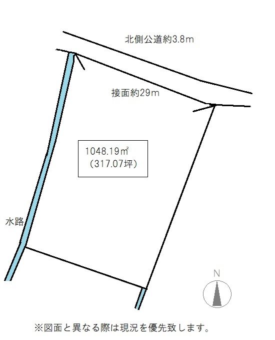 高松市田村町売り土地 間取り図