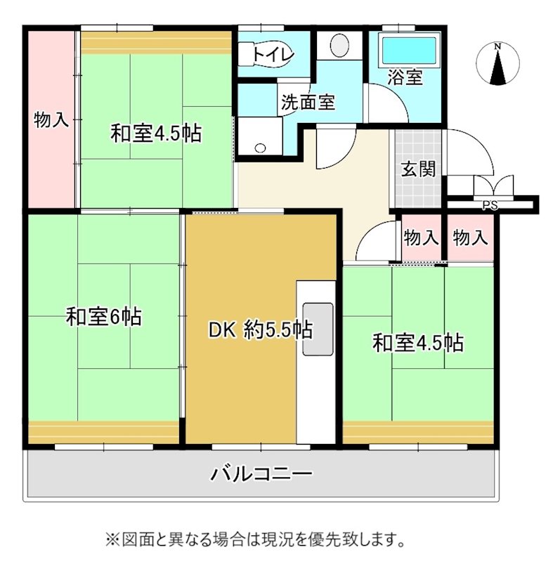 屋島第一団地２棟 間取り図
