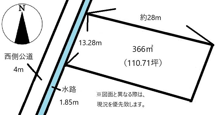 高松市香川町大野売り土地 間取り図