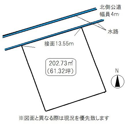 高松市仏生山町売り土地 間取り図