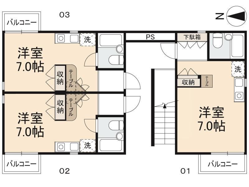 パークサイドK 間取り図