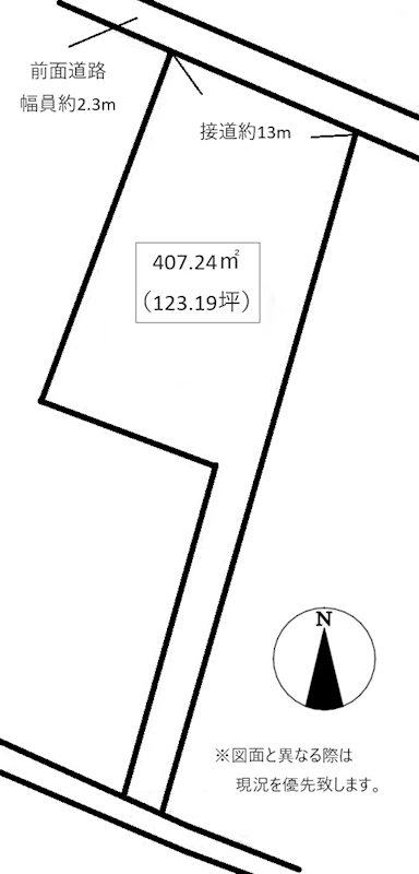 高松市木太町売り土地 間取り図