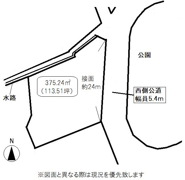 高松市仏生山町売り土地 間取り図